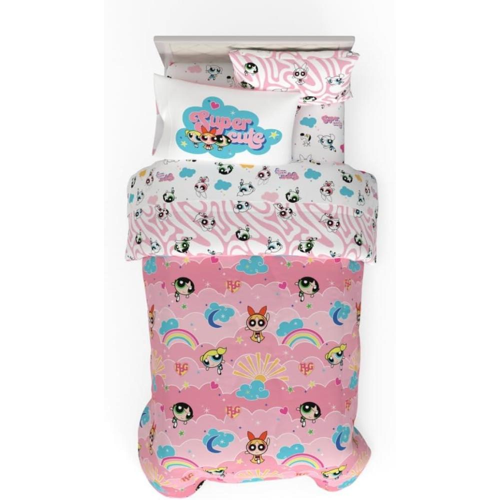 image:imageTransformers Optimus Prime Super Soft Comforter and Sheet Set with Sham 4 Piece Twin Size Official Licensed Product by Franco CollectiblesPink Powerpuff Girls