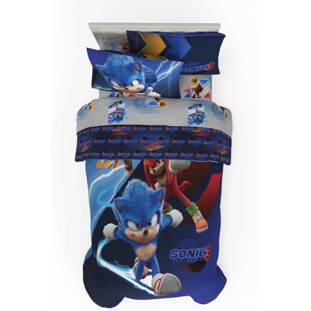 image:imageTransformers Optimus Prime Super Soft Comforter and Sheet Set with Sham 4 Piece Twin Size Official Licensed Product by Franco CollectiblesSonic the Hedgehog 3