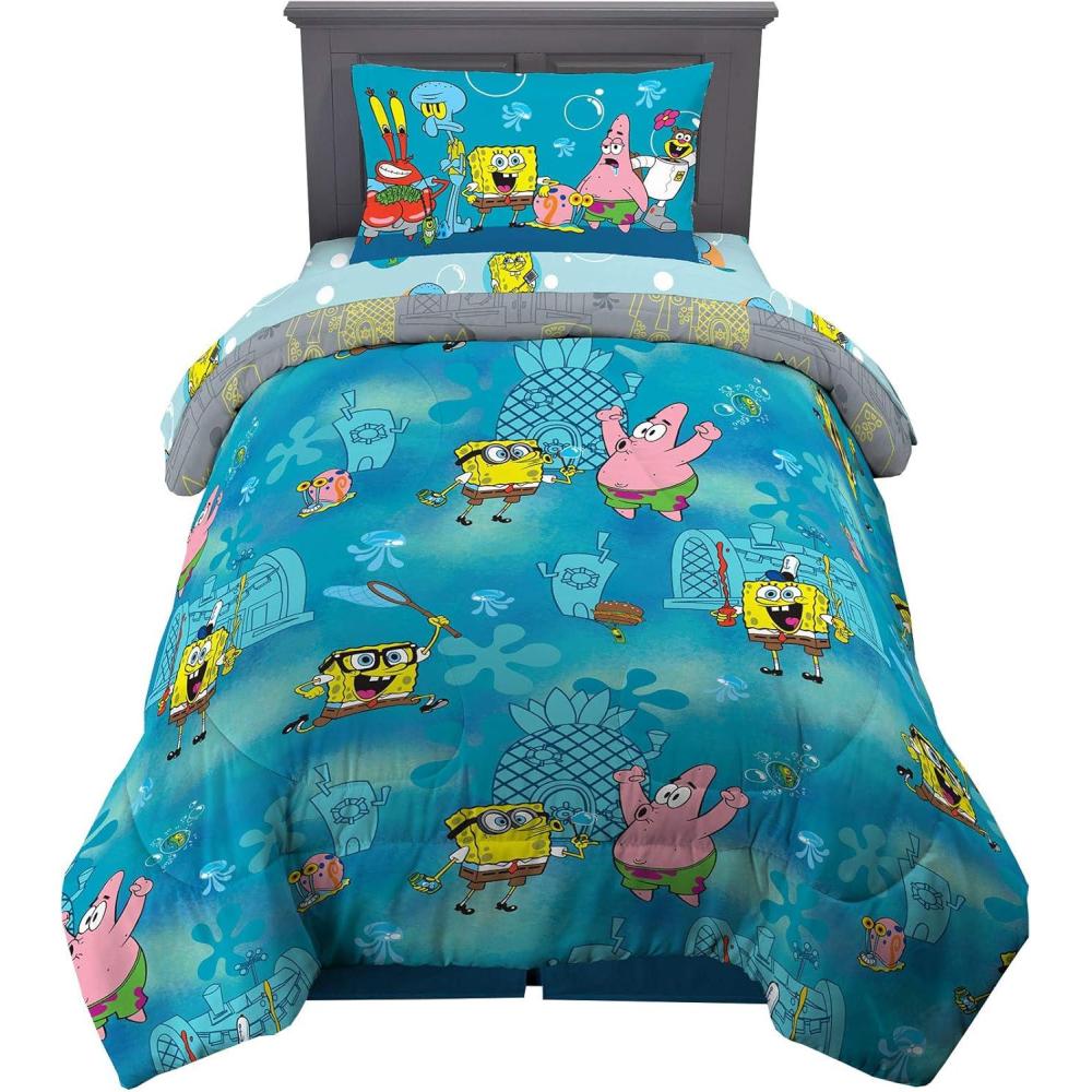 image:imageTransformers Optimus Prime Super Soft Comforter and Sheet Set with Sham 4 Piece Twin Size Official Licensed Product by Franco CollectiblesSpongebob