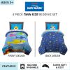 Transformers Optimus Prime Super Soft Comforter and Sheet Set with Sham, 4 Piece Twin Size, (Official Licensed Product) by Franco Collectibles(Baby Shark)