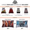 Transformers Optimus Prime Super Soft Comforter and Sheet Set with Sham, 4 Piece Twin Size, (Official Licensed Product) by Franco Collectibles(Jurassic World)