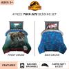 Transformers Optimus Prime Super Soft Comforter and Sheet Set with Sham, 4 Piece Twin Size, (Official Licensed Product) by Franco Collectibles(Jurassic World Dominion)