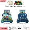 Transformers Optimus Prime Super Soft Comforter and Sheet Set with Sham, 4 Piece Twin Size, (Official Licensed Product) by Franco Collectibles(Mario)