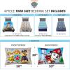Transformers Optimus Prime Super Soft Comforter and Sheet Set with Sham, 4 Piece Twin Size, (Official Licensed Product) by Franco Collectibles(Paw Patrol)