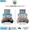 Transformers Optimus Prime Super Soft Comforter and Sheet Set with Sham, 4 Piece Twin Size, (Official Licensed Product) by Franco Collectibles(Paw Patrol)