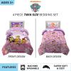 Transformers Optimus Prime Super Soft Comforter and Sheet Set with Sham, 4 Piece Twin Size, (Official Licensed Product) by Franco Collectibles(Paw Patrol Girl Skye)
