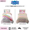 Transformers Optimus Prime Super Soft Comforter and Sheet Set with Sham, 4 Piece Twin Size, (Official Licensed Product) by Franco Collectibles(Peppa Pig)
