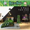 Transformers Optimus Prime Super Soft Comforter and Sheet Set with Sham, 4 Piece Twin Size, (Official Licensed Product) by Franco Collectibles(Rick & Morty)
