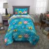 Transformers Optimus Prime Super Soft Comforter and Sheet Set with Sham, 4 Piece Twin Size, (Official Licensed Product) by Franco Collectibles(Spongebob)