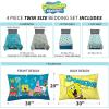 Transformers Optimus Prime Super Soft Comforter and Sheet Set with Sham, 4 Piece Twin Size, (Official Licensed Product) by Franco Collectibles(Spongebob)