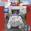 Transformers Optimus Prime Super Soft Comforter and Sheet Set with Sham, 4 Piece Twin Size, (Official Licensed Product) by Franco Collectibles(Transformers – Universe Battle)