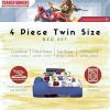 Transformers Optimus Prime Super Soft Comforter and Sheet Set with Sham, 4 Piece Twin Size, (Official Licensed Product) by Franco Collectibles(Transformers – Universe Battle)