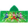 Northwest Transformers Autobots Roll Out Youth Hooded Bath, Pool or Beach Towel, Swim Poncho, Absorbent Quick-Dry Beach Cover-Up, for Boys & Girls, 22 x 51 inches(Power Rangers Power Burst)