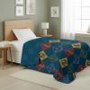 Northwest Transformers Logo Quilted Blanket, Comfy Throw, Adults Boys Girls, Soft Lightweight Bedding for Bed, or Couch, 60 x 80 inches(House Crest Sampler)