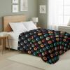 Northwest Transformers Logo Quilted Blanket, Comfy Throw, Adults Boys Girls, Soft Lightweight Bedding for Bed, or Couch, 60 x 80 inches(Magic Icons)