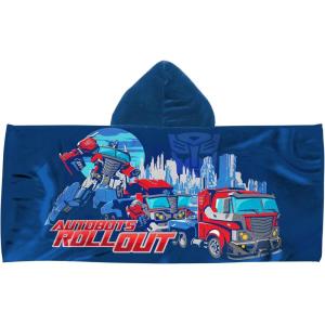 Northwest Transformers Autobots Roll Out Youth Hooded Bath, Pool or Beach Towel, Swim Poncho, Absorbent Quick-Dry Beach Cover-Up, for Boys & Girls, 22 x 51 inches(Transformers Autobots Roll Out)