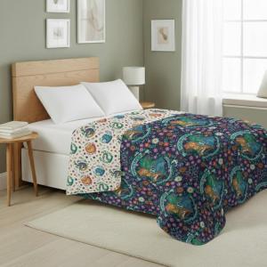 Northwest Transformers Logo Quilted Blanket, Comfy Throw, Adults Boys Girls, Soft Lightweight Bedding for Bed, or Couch, 60 x 80 inches(Harry Potter Botanical Crests)