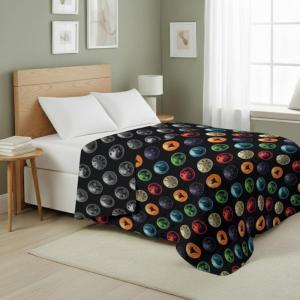 Northwest Transformers Logo Quilted Blanket, Comfy Throw, Adults Boys Girls, Soft Lightweight Bedding for Bed, or Couch, 60 x 80 inches(Magic Icons)