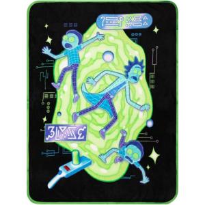 Transformers Megatron Bedding Super Soft Throw – Glow in The Dark Blanket – 46 in x 60 in, (Official Licensed Product) by Franco Collectibles(Rick and Morty)