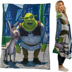 Transformers Megatron Bedding Super Soft Throw – Glow in The Dark Blanket – 46 in x 60 in, (Official Licensed Product) by Franco Collectibles(Shrek)