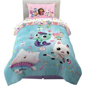 Transformers Optimus Prime Super Soft Comforter and Sheet Set with Sham, 4 Piece Twin Size, (Official Licensed Product) by Franco Collectibles(Gabby’s Dollhouse)