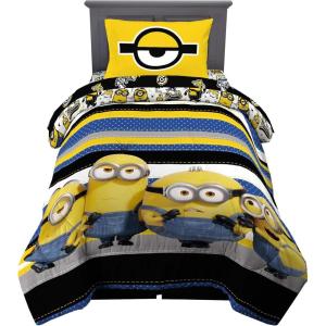 Transformers Optimus Prime Super Soft Comforter and Sheet Set with Sham, 4 Piece Twin Size, (Official Licensed Product) by Franco Collectibles(Minions the Rise of Gru)