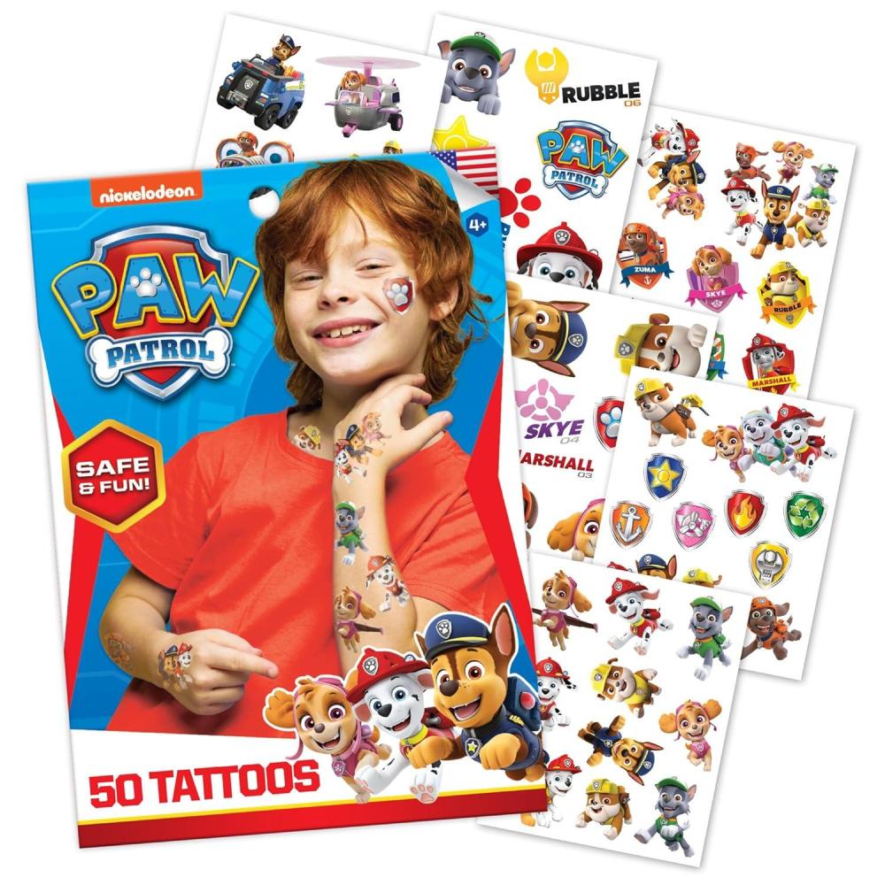 image:imageTransformers Temporary Tattoos for Kids 50 pack Made in the USA w Certified Safe Ink Birthday Party Supplies and Party Favors Kit Bulk Temporary Tattoos Stickers Set for Girls and BoysPaw Patrol
