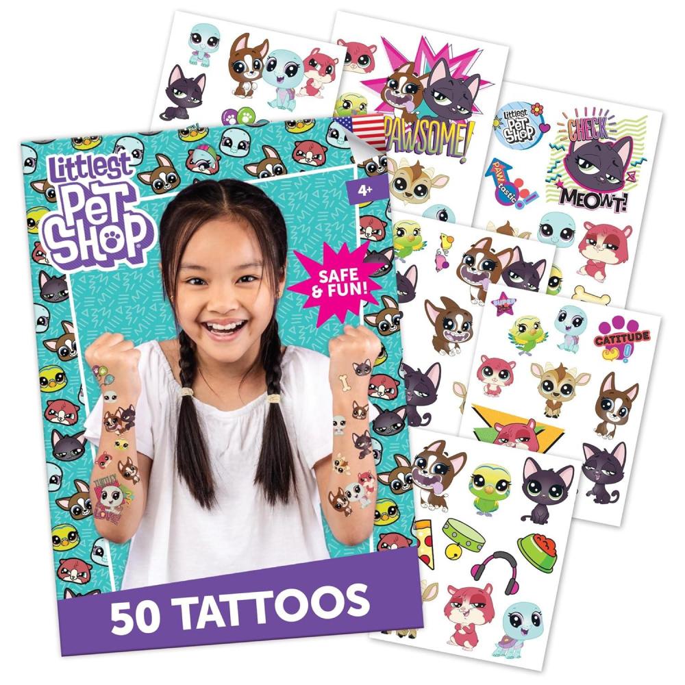 image:imageTransformers Temporary Tattoos for Kids 50 pack Made in the USA w Certified Safe Ink Birthday Party Supplies and Party Favors Kit Bulk Temporary Tattoos Stickers Set for Girls and BoysLittlest Pet Shop