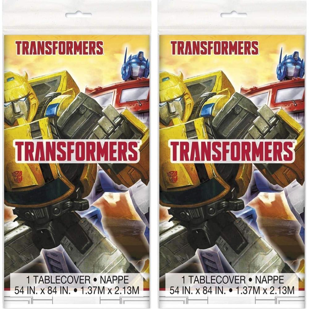 image:imageUnique Transformers Rectangular Plastic Table Cover  54 x 84 1 Pc84 x 54 Rectangular Pack of 2