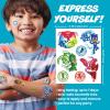 Transformers Temporary Tattoos for Kids (50 pack). Made in the USA w Certified Safe Ink. Birthday Party Supplies and Party Favors Kit. Bulk Temporary Tattoos Stickers Set for Girls and Boys.(Pj Masks)