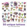 Transformers Temporary Tattoos for Kids (50 pack). Made in the USA w Certified Safe Ink. Birthday Party Supplies and Party Favors Kit. Bulk Temporary Tattoos Stickers Set for Girls and Boys.(Littlest Pet Shop)