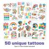 Transformers Temporary Tattoos for Kids (50 pack). Made in the USA w Certified Safe Ink. Birthday Party Supplies and Party Favors Kit. Bulk Temporary Tattoos Stickers Set for Girls and Boys.(Paw Patrol: Everest and Sky)