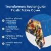 Unique Transformers Rectangular Plastic Table Cover – 54″ x 84″, 1 Pc(84″ x 54″ (Rectangular) (Pack of 2))