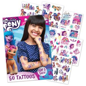 Transformers Temporary Tattoos for Kids (50 pack). Made in the USA w Certified Safe Ink. Birthday Party Supplies and Party Favors Kit. Bulk Temporary Tattoos Stickers Set for Girls and Boys.(My Little Pony)