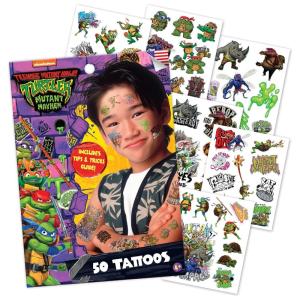 Transformers Temporary Tattoos for Kids (50 pack). Made in the USA w Certified Safe Ink. Birthday Party Supplies and Party Favors Kit. Bulk Temporary Tattoos Stickers Set for Girls and Boys.(Ninja Turtle)
