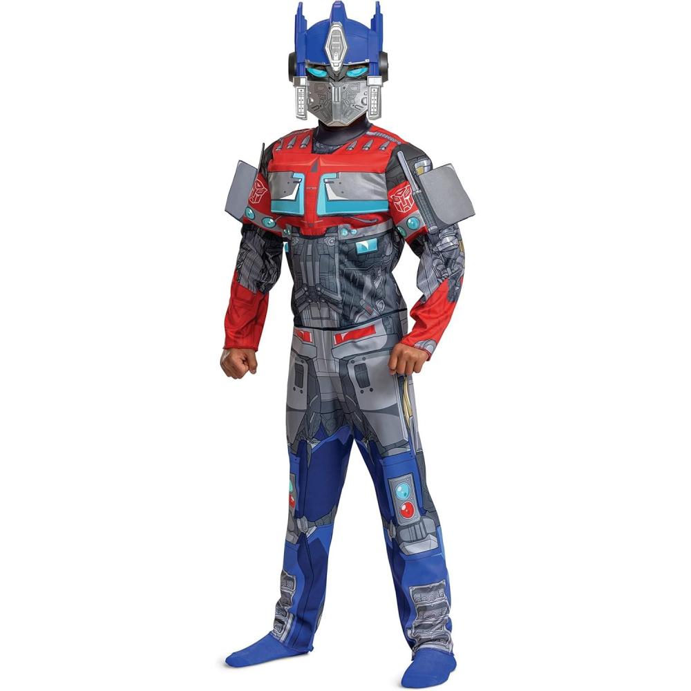 image:imageDisguise Optimus Prime Muscle Costume Official Transformers Rise of the Beasts Costume and Mask Medium 78Small 46
