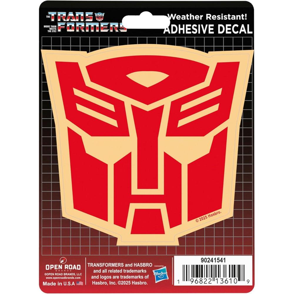 image:imageHasbro Transformers Autobots Adhesive Vinyl Decal Classic Autobots Sticker for Water Bottle or LaptopGold