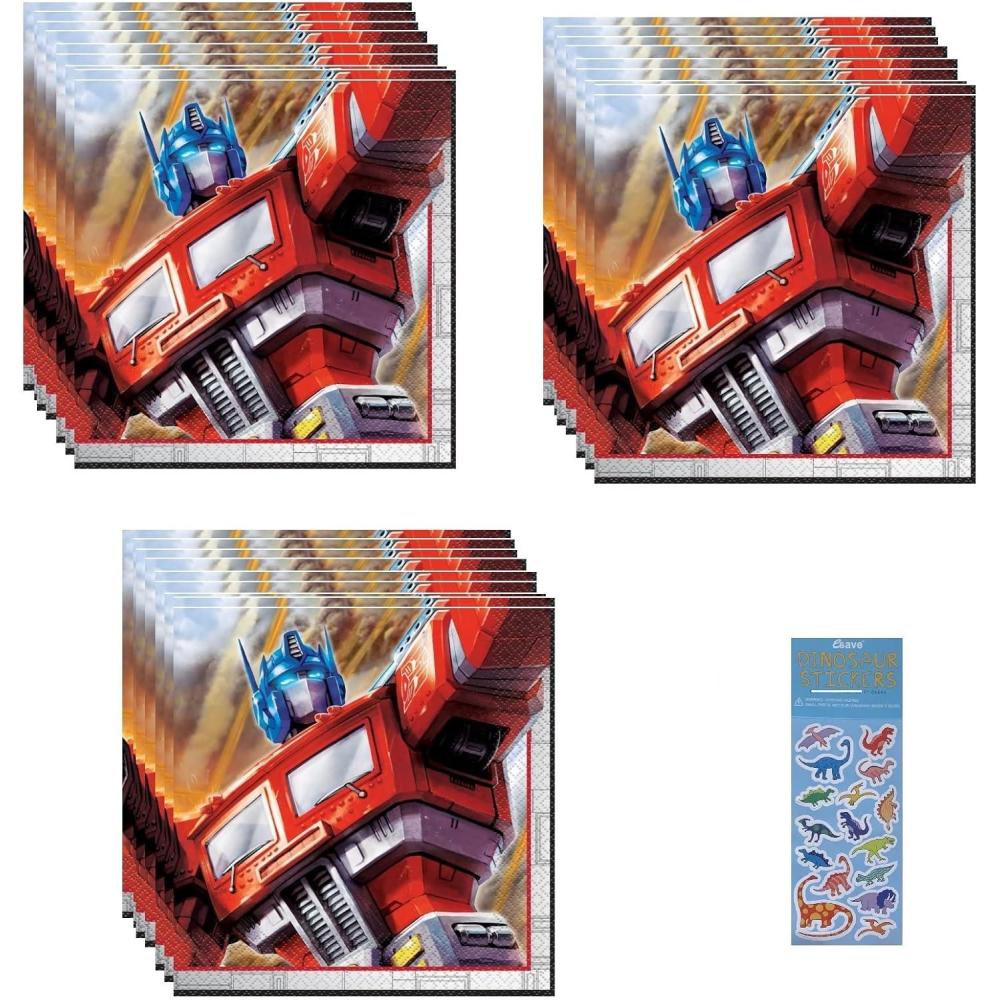 image:imageTransformers Birthday Party Supplies Bundle Pack includes 48 Lunch Napkins