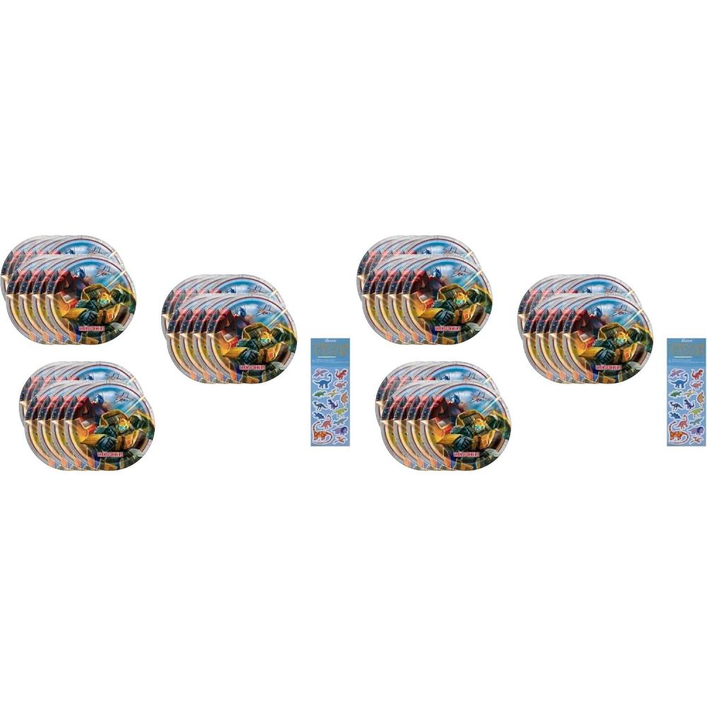 image:imageUnique Transformers Birthday Party Supplies Bundle Set Serves 24 Includes Lunch Paper Plates 24 CountMedium Pack of 2
