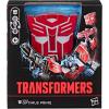 Transformers Icons Optimus Prime 6.75-Inch Voyager Class Action Figure that Converts to Autobot Logo Symbol, Display Stand, Robot Toys for Ages 8+