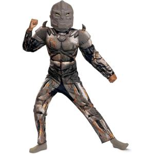 Disguise Rhinox Transformers Costume for Kids, Official Transformers Rise of the Beasts Muscle Padded Costume and Mask, Size (7-8)(Large (10-12))