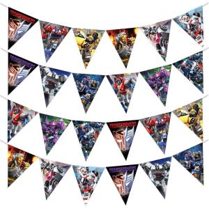 Officially Licensed Transformers Birthday Banner Pennants 2 Pack – Transformers Party Supplies