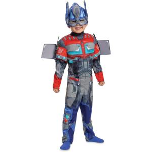 Optimus Prime Toddler Costume, Official Transformers Rise of the Beasts Muscle Padded Costume and Mask