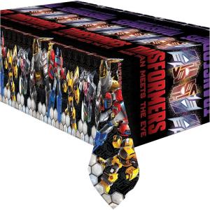 Treasures Gifted Officially Licensed Transformers Birthday Party Supplies – Pack of 2 Tablecloth for Birthday 54 x 108 Inches – Transformers Party Supplies – Disposable Plastic Table Cloth Cover(3 Pack)