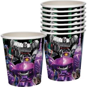 Treasures Gifted Officially Licensed Transformers Cups 24ct – 9oz Transformers Party Cups Decepticons – Transformers Birthday Party Supplies – Transformers Birthday Decorations