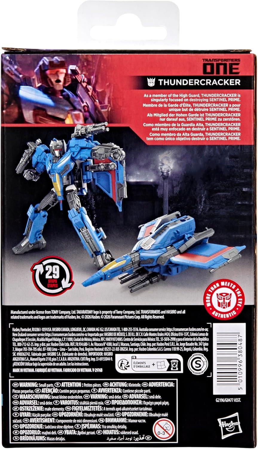image:imageTransformers Studio Series ONE Thundercracker Deluxe Class 525Inch Converting Action Figure Robot Toys for Ages 8