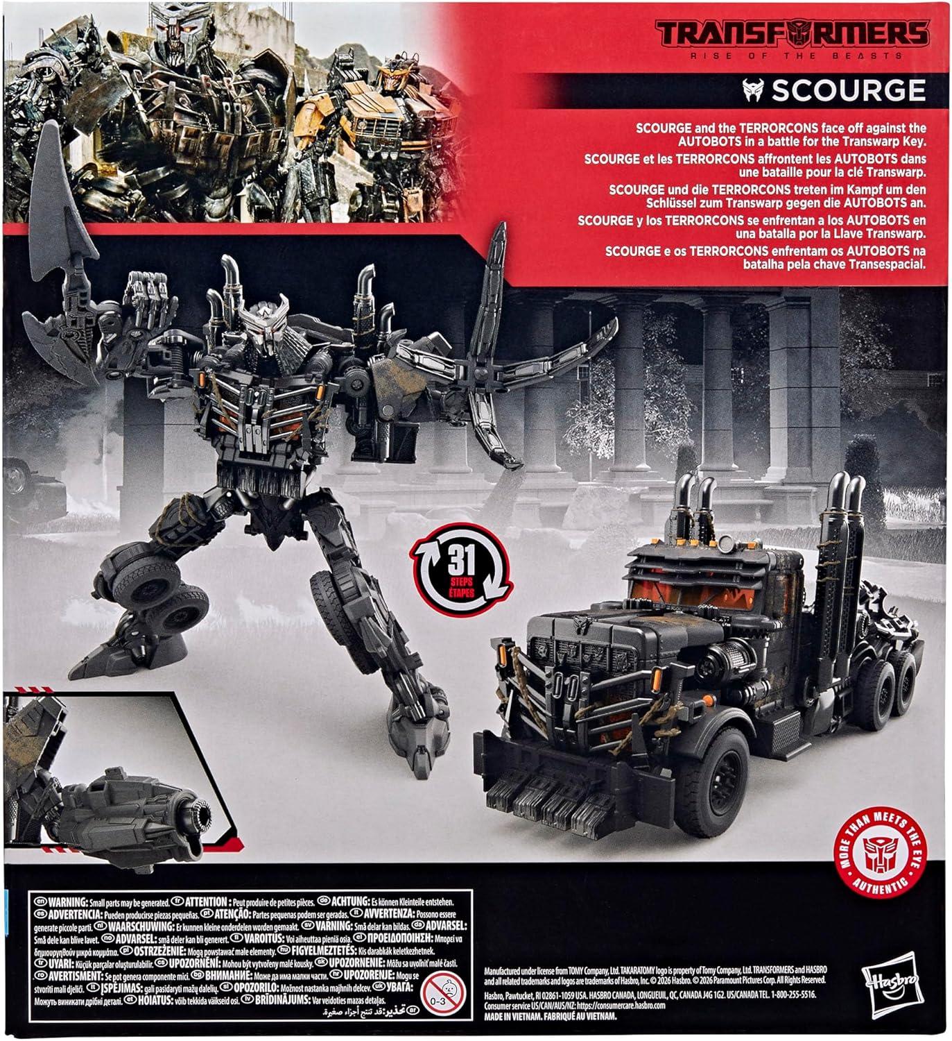 image:imageTransformers Studio Series Rise of the Beasts Scourge Collectible Converting 85inch Leader Class Action Figure 8