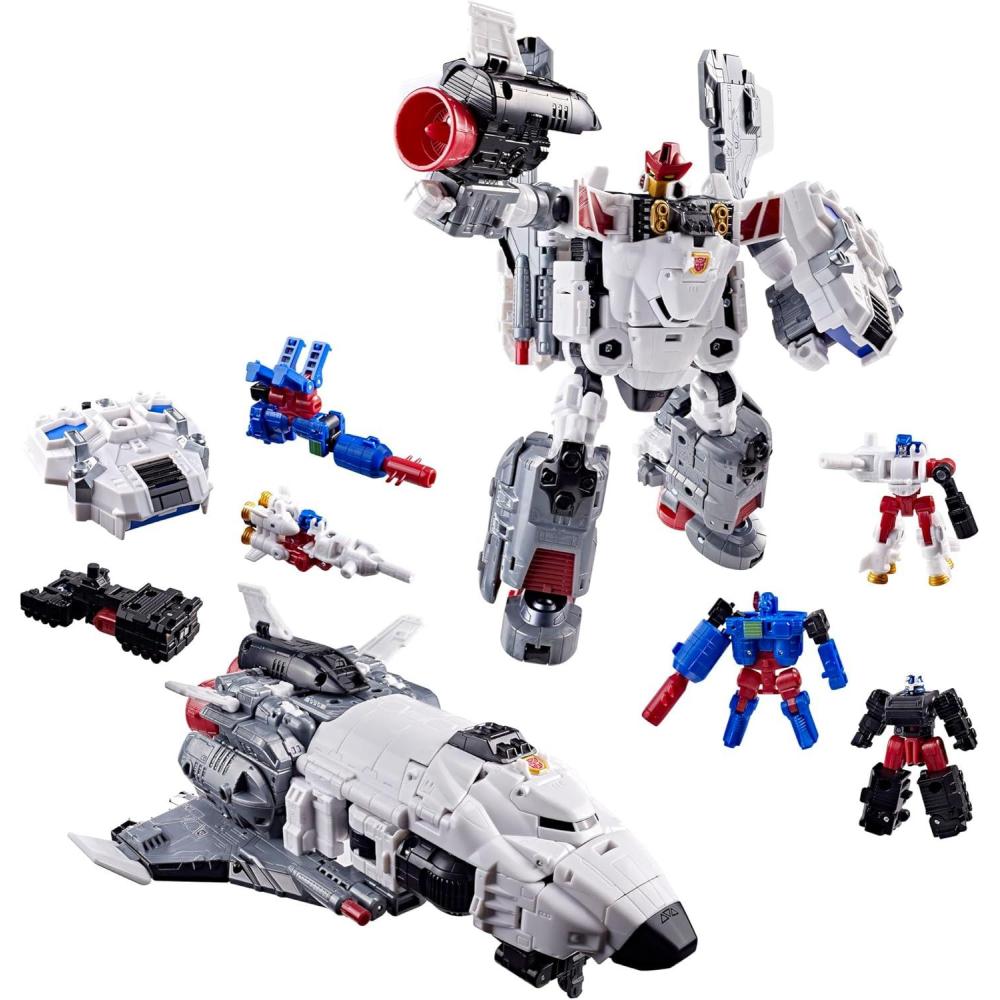 image:imageTransformers Age of the Primes Armada Jetfire Commander Class 8Inch Converting Action Figure with 3 MiniCon Figures Robot Toys for 8
