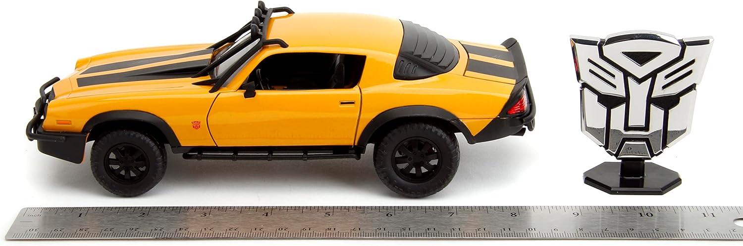 image:imageJada Transformers Rise of The Beast 124 1977 Chevy Camaro Bumblebee amp Badge DieCast Car Toys for Kids and Adults