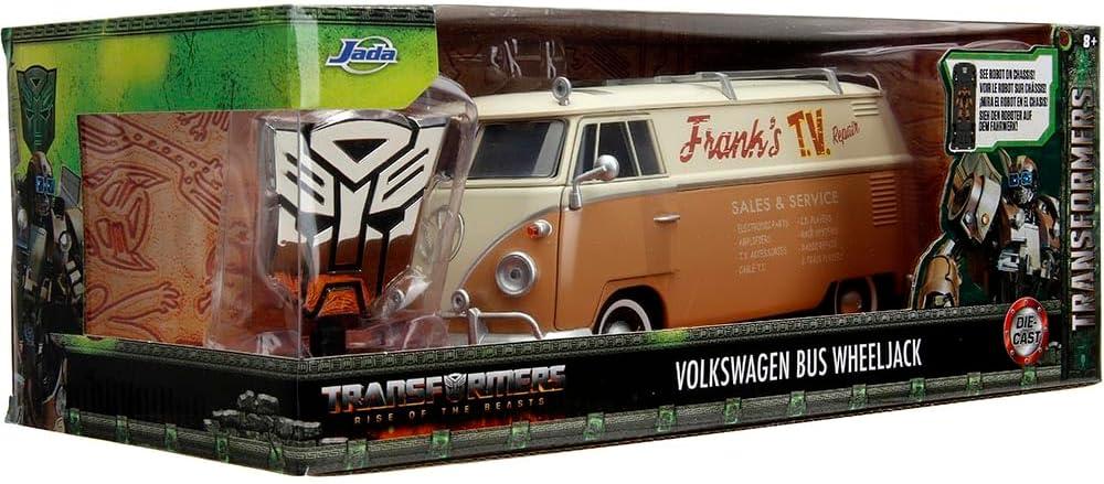 image:imageJada Transformers Rise of The Beast 124 Volkswagen Bus Wheeljack wRobot On Chassis DieCast Car Toys for Kids and Adults